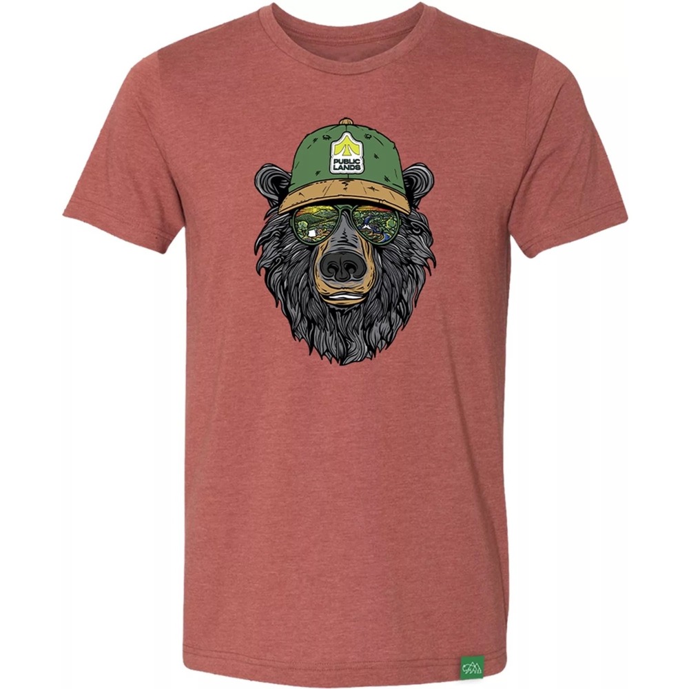 WILD TRIBUTE Public Lands MIAMI VICE Bear T Shirt‎ ZION National Park Sz Medium